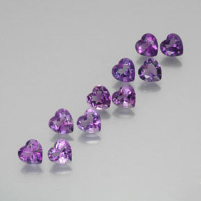 Violeta oscuro Amatista Gema - 0.6ct Forma de corazón (ID: 370959)