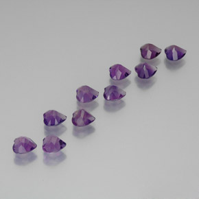Amethyst Gemstones in 6 x 6 mm (calibrated) Size for Sale, Amethyst Stones in Intense Pink Violet Color