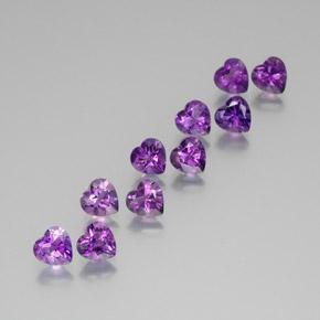 Vivid Pink Violet Аметист Камень - 0.7ct Фасетная огранка формы Сердце (ID: 370964)