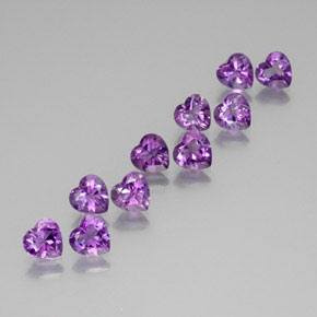 Violeta medio Amatista Gema - 0.7ct Forma de corazón (ID: 370966)