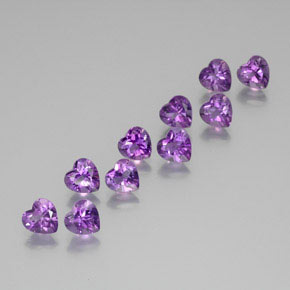 Medium Pink Violet Amethyst Gem - 0.7ct Heart Facet (ID: 370967)