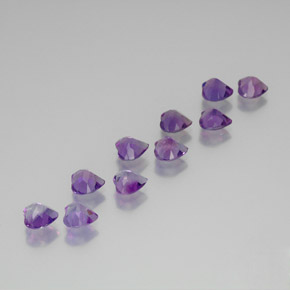 Amethyst Gemstones in 6 x 6 mm (calibrated) Size for Sale, Amethyst Stones in Vivid Pink Violet Color