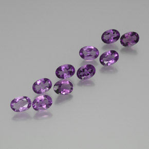 Medium Violet Аметист Камень - 0.7ct Фасетный Овал (ID: 371042)