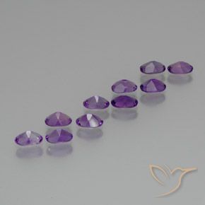 Amethyst Gemstones in 6 x 4.1 mm Size for Sale, Amethyst Stones in Medium Violet Color