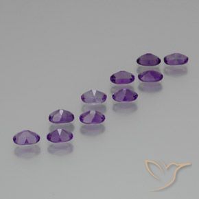 Amethyst Gemstones in 6 x 4 mm (calibrated) Size for Sale, Amethyst Stones in Medium Violet Color