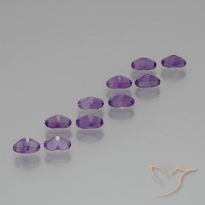 Amethyst Gemstones in 6 x 4 mm (calibrated) Size for Sale, Amethyst Stones in Medium Violet Color