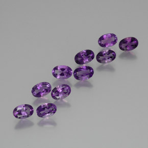 Purplish Violet Amethyst Gem - 0.4ct Oval Facet (ID: 371062)