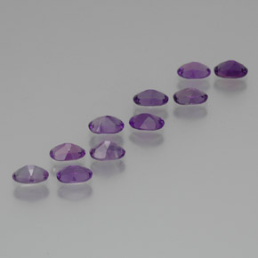 Amethyst Gemstones in 6 x 4 mm (calibrated) Size for Sale, Amethyst Stones in Purplish Violet Color