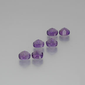 Amethyst Gemstone in 6 x 6 mm Size for Sale, Amethyst Stone in Violet Color