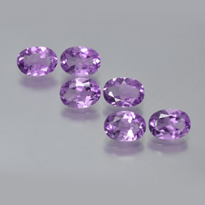 Violeta púrpura medio Amatista Gema - 0.7ct Forma ovalada (ID: 371695)
