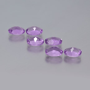 Amethyst Gemstones in 7 x 5 mm (calibrated) Size for Sale, Amethyst Stones in Medium Purplish Violet Color