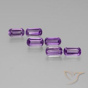 6.45 ct Barrel Cut Amethyst, 9 x 4.5 mm From Brazil, Photo A