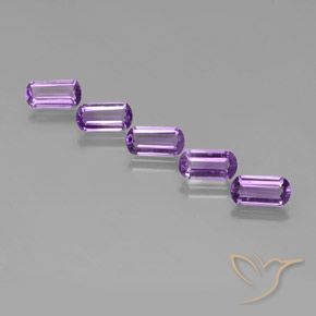 4.9 ct Barrel Cut Amethyst, 9 x 4.5 mm From Brazil, Photo A