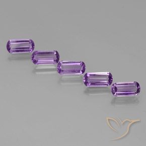 5.05 ct Barrel Cut Amethyst, 9.1 x 4.5 mm From Brazil, Photo A