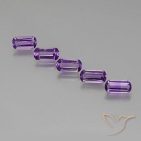 5.09 ct Barrel Cut Amethyst, 9 x 4.6 mm From Brazil, Photo A