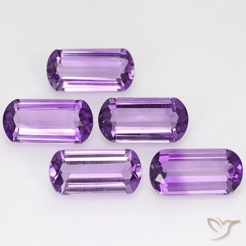 4.92 ctw Violet Amethyst Stones, Natural Amethyst in Barrel Shape for Sale