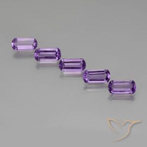 4.97 ct Barrel Cut Amethyst, 9.1 x 4.6 mm From Brazil, Photo A