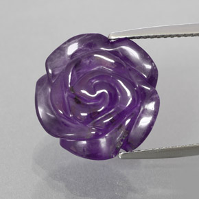 Reddish Violet Аметист Камень - 14.5ct Фигурка Роза (ID: 373417)