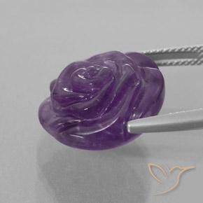 Amethyst Gemstone in 17.3 x 17.2 mm Size for Sale, Amethyst Stone in Medium Violet Color