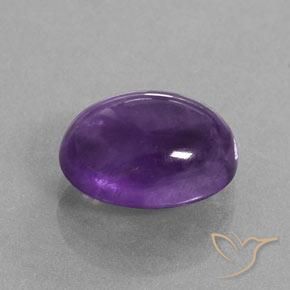 5.10 ct Violet Amethyst Stone, Natural Amethyst in Oval Cabochon Shape for Sale