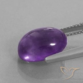 Amethyst Gemstone in 12.4 x 9.6 mm Size for Sale, Amethyst Stone in Deep Violet Color