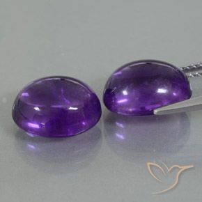 Amethyst Gemstones in 11 x 9 mm (calibrated) Size for Sale, Amethyst Stones in Medium Violet Color