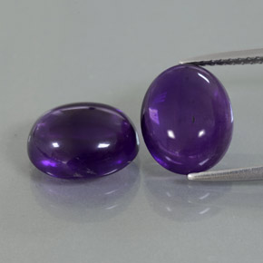 Medium Violet Аметист Камень - 3.4ct Овал Кабошон (ID: 376555)