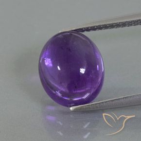 3.74ct Natural Medium Violet Amethyst, Oval, Transparent/Translucent