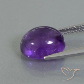 Amethyst Gemstone in 10.6 x 8.8 mm Size for Sale, Amethyst Stone in Medium Violet Color