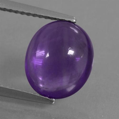Medium Violet Amethyst Edelstein - 3.5ct Oval Cabochon (ID: 376563)