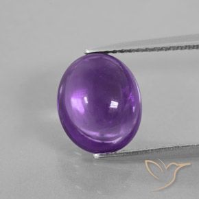 3.79ct Natural Deep Purplish Violet Amethyst, Oval, Transparent/Translucent