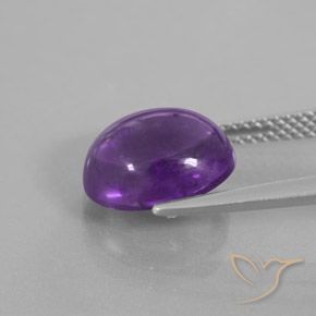 Amethyst Gemstone in 11 x 9 mm (calibrated) Size for Sale, Amethyst Stone in Deep Purplish Violet Color