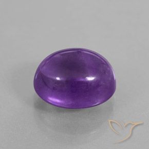 4.01 ct Violet Amethyst Stone, Natural Amethyst in Oval Cabochon Shape for Sale