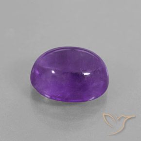 3.92 ct Violet Amethyst Stone, Natural Amethyst in Oval Cabochon Shape for Sale