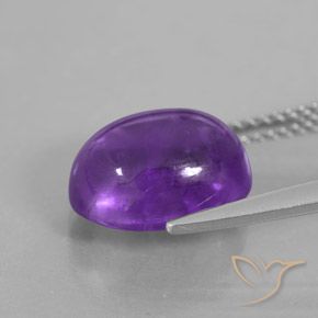 Amethyst Gemstone in 11 x 9 mm (calibrated) Size for Sale, Amethyst Stone in Medium-Dark Violet Color