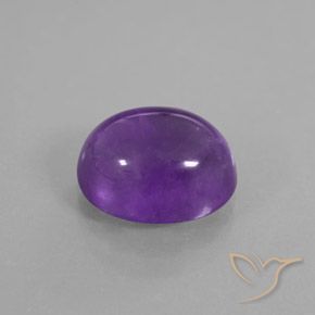 3.62 ct Violet Amethyst Stone, Natural Amethyst in Oval Cabochon Shape for Sale