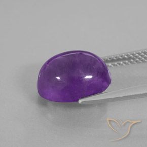Amethyst Gemstone in 10.7 x 8.5 mm Size for Sale, Amethyst Stone in Medium-Dark Violet Color
