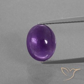 4.10ct Natural Intense Violet Amethyst, Oval, Transparent/Translucent