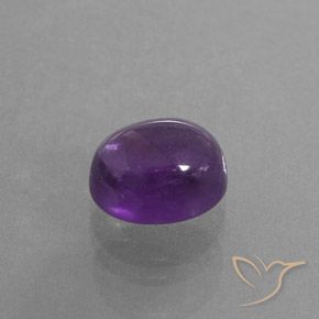 4.10 ct Violet Amethyst Stone, Natural Amethyst in Oval Cabochon Shape for Sale