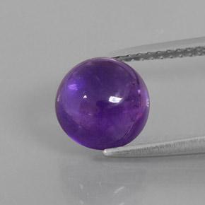 Medium-Light Violet Amethyst Gem - 2.5ct Round Cabochon (ID: 377783)