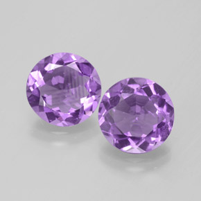 5.66 ct Violet Amethyst Gemstone, Amethyst Gem in Round Facet Shape for Sale.