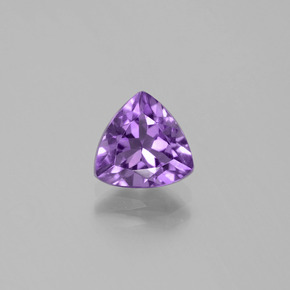 1.63 ct Violet Amethyst Gemstone, Amethyst Gem in Trillion Facet Shape for Sale.