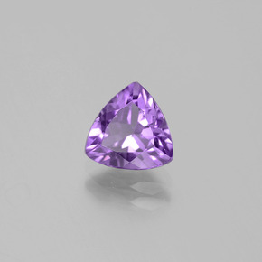 1.63 ct Violet Amethyst Stone, Natural Amethyst in Trillion Facet Shape for Sale
