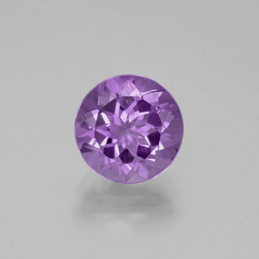 2.22 ct Violet Amethyst Gemstone, Amethyst Gem in Round Facet Shape for Sale.