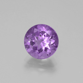 2.22 ct Violet Amethyst Stone, Natural Amethyst in Round Facet Shape for Sale