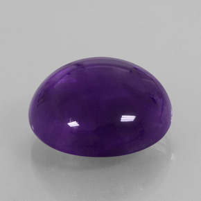 26.75 ct Violet Amethyst Stone, Natural Amethyst in Round Cabochon Shape for Sale