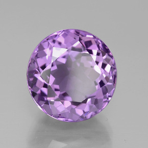 7.87 ct Violet Amethyst Stone, Natural Amethyst in Round Facet Shape for Sale