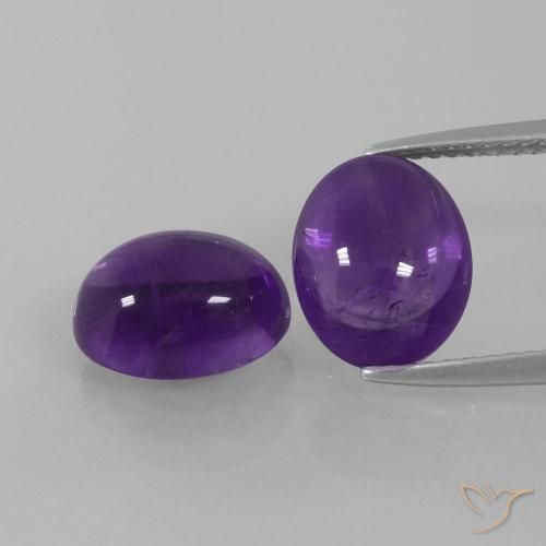 6.18ctw Natural Medium Violet Amethyst, Oval, Transparent