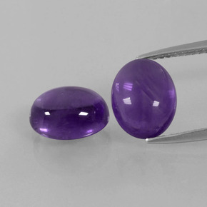 Medium Violet Amethyst Gem - 2.9ct Oval Cabochon (ID: 392213)