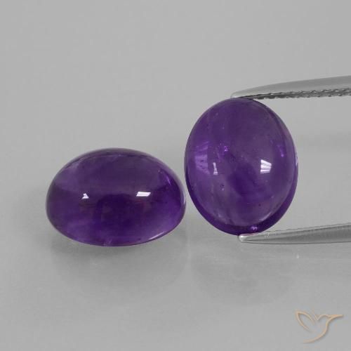 7.85ctw Natural Medium Violet Amethyst, Oval, Transparent